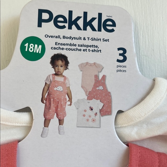 Pekkle Pink Kids Matching Set size 18 months - Picture 2 of 5